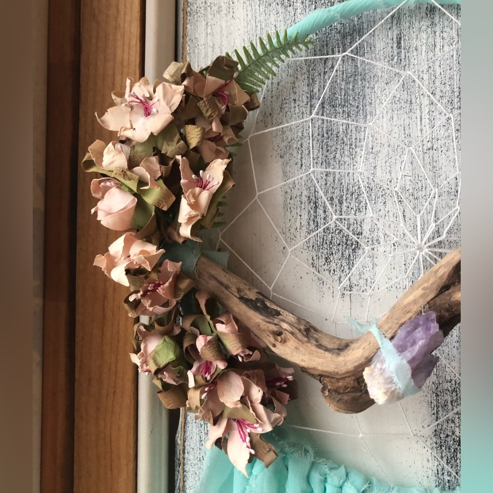 Cyan coloured dream catcher - Picture 3 of 8